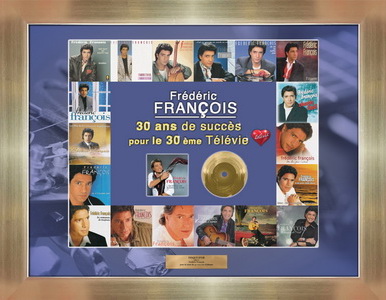 ​Disque de platine 30 ans Frédéric François